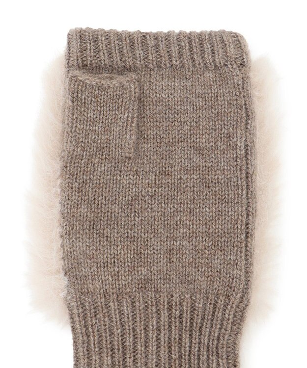 23区 【見上愛さん着用】フェイクファー ニット グローブ ブラウン系