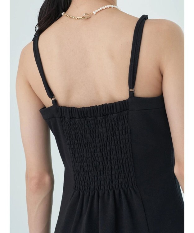 earth music&ecology スウェットキャミワンピース Black