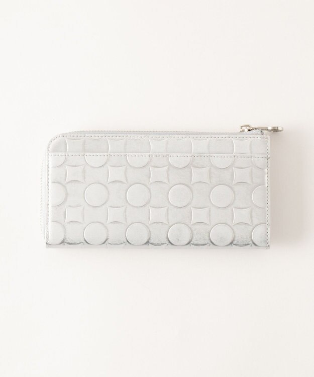 MIYABIYA La quoh with kirakaracho 南蛮七宝アルチザンレザー L字ファスナー財布 月白銀（シルバー）