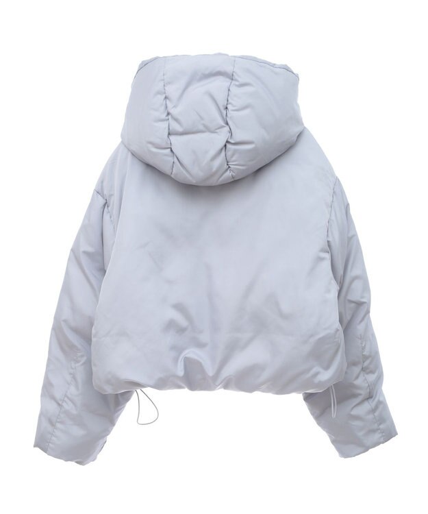 earth music&ecology 2wayパファー ショートブルゾン ブルーグレー