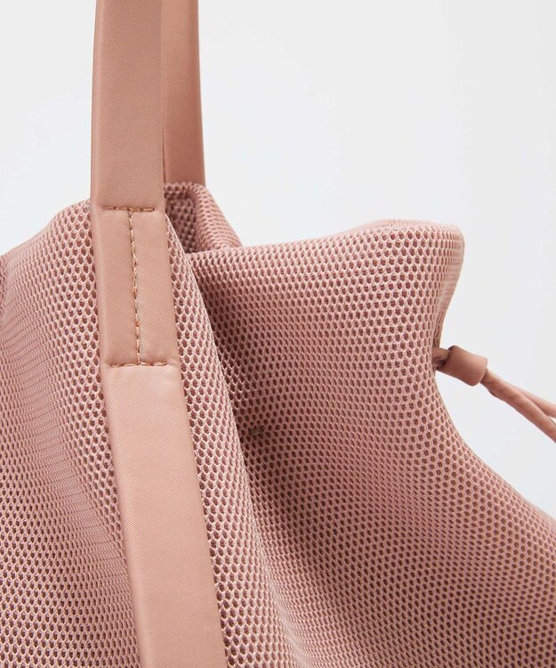 TOPKAPI 【Breath TOPKAPI】メッシュ 2way ビッグ トートバッグ ピンクグレー