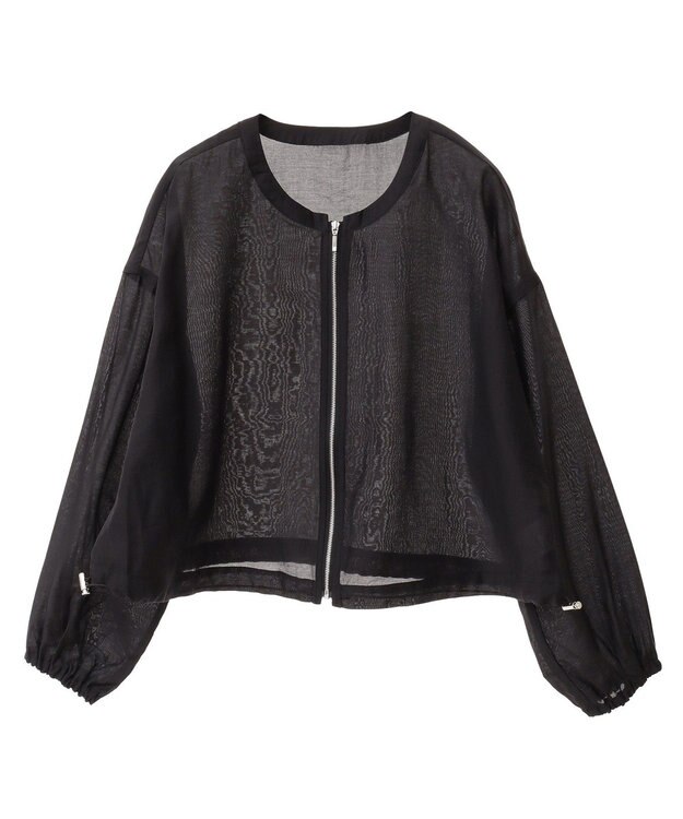 earth music&ecology シアーショートシャツブルゾン Black