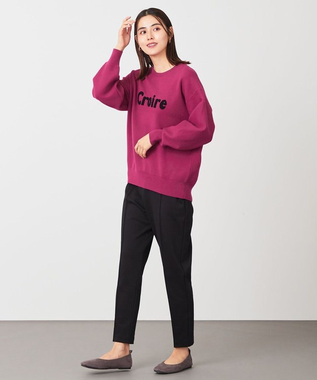 ANY any HEAT テーパードパンツ ブラック