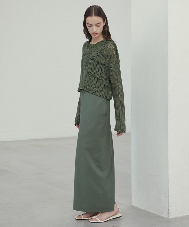 BEIGE， 【Oggi ６月号掲載】OREGANO / サマーウールキャミソールドレス Olive