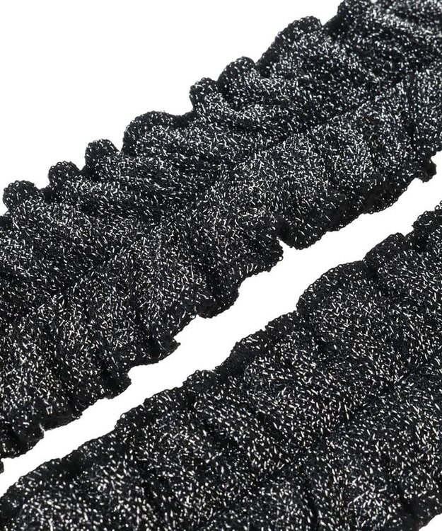 Green Parks ラメフリルモバイルストラップ Black