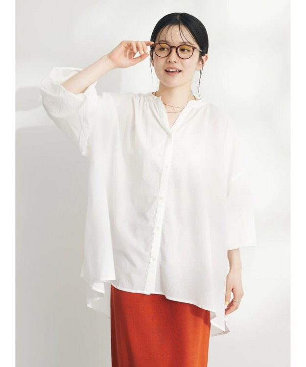 CRAFT STANDARD BOUTIQUE インド綿スキッパーチュニック Off White