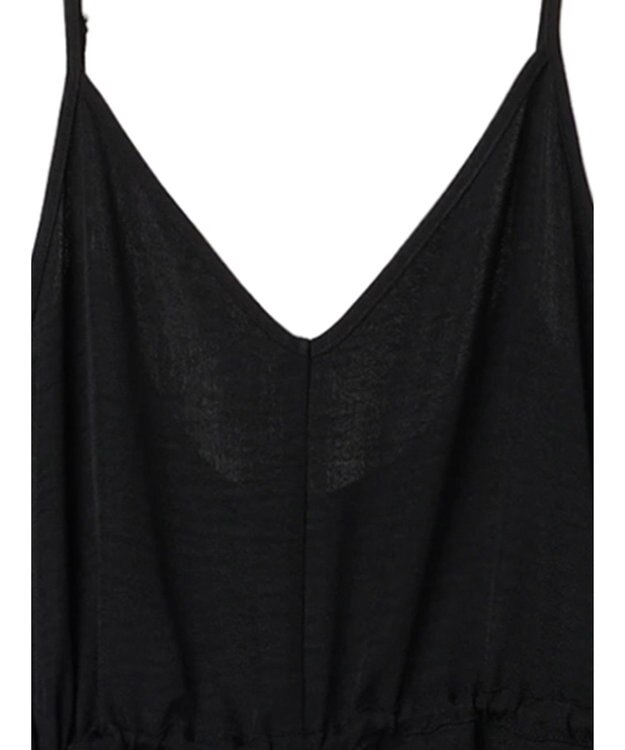 Green Parks 冷やっとすずやかウエストドロストサロペット Black