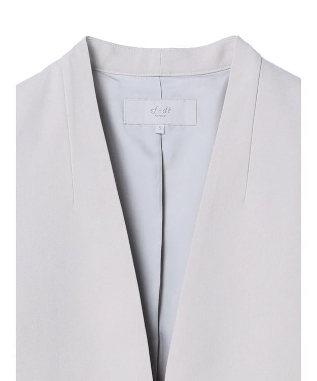 Green Parks ｅｆ－ｄｅ　ストレッチツイルカラーレスジャケット Gray Beige