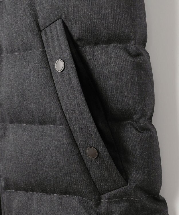 JOSEPH ABBOUD 【フード取り外し可】ライトメリノダウン ブルゾン グレー系