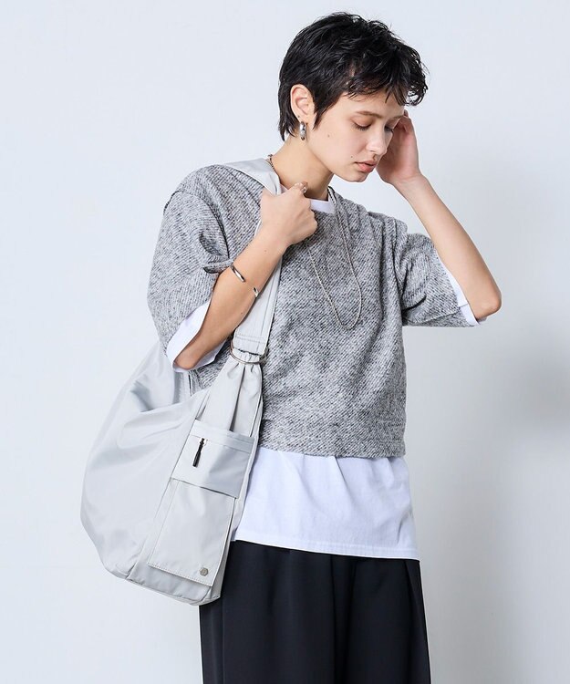 MioFIRANO SLIT C001 ショルダーバッグ はっ水 A4サイズ対応 LIGHT GRAY