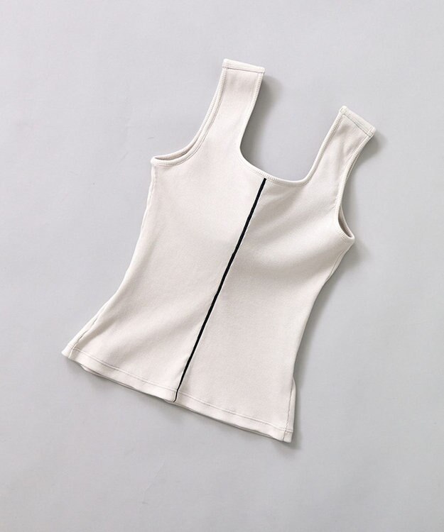 ICB 【洗える】【OUR WACOAL コラボ】カップイン スクエアネック タンクトップ トープ系