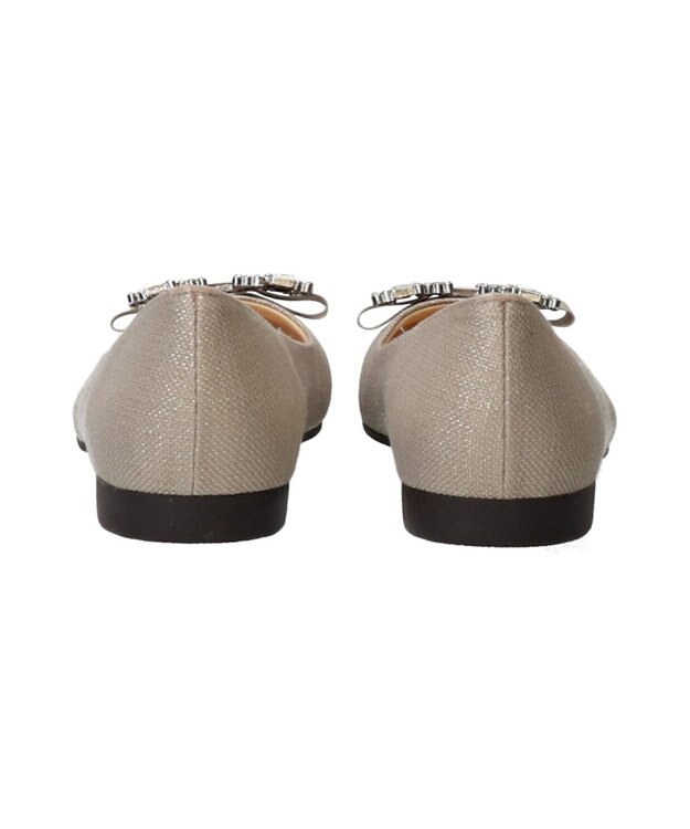 Bridget Birkin 【Bridget Birkin】ビジューリボンバレエレインパンプス ベージュ雑材