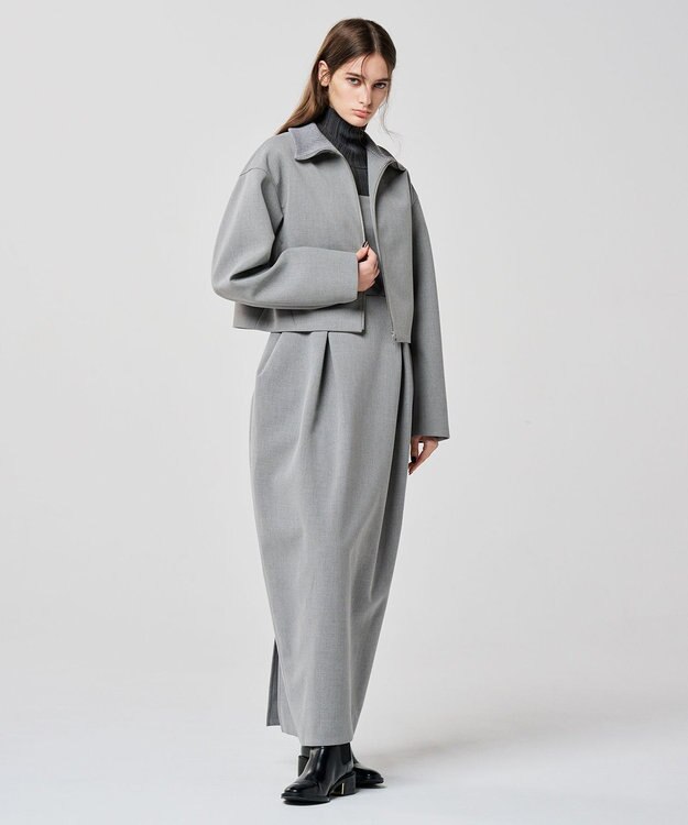 uncrave シアーニット タートルネック トップス（uncrave WHITE） ブルーグレー