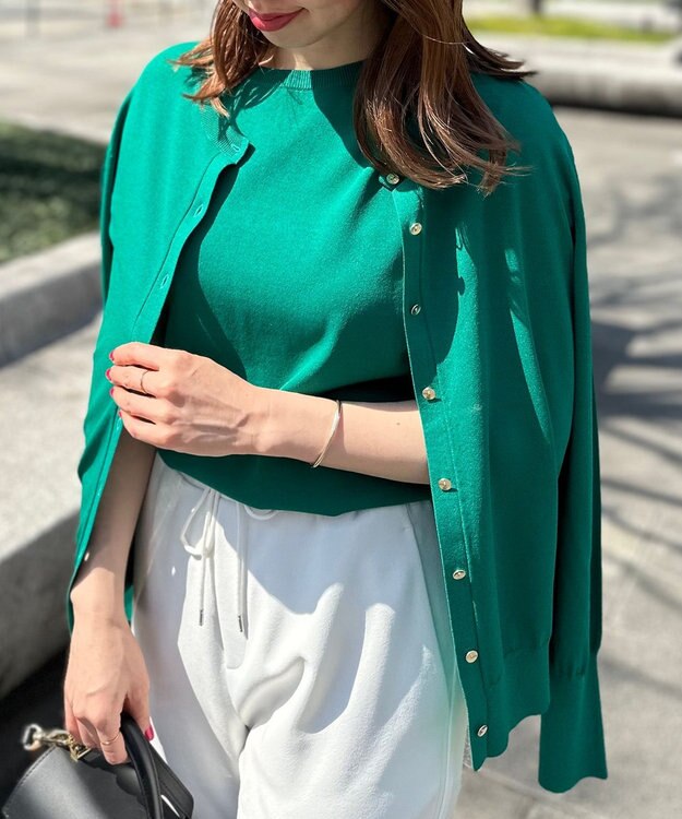 UNFILO 【接触冷感/UVケア/抗菌防臭】スゴ機能 コンパクトニットT グリーン