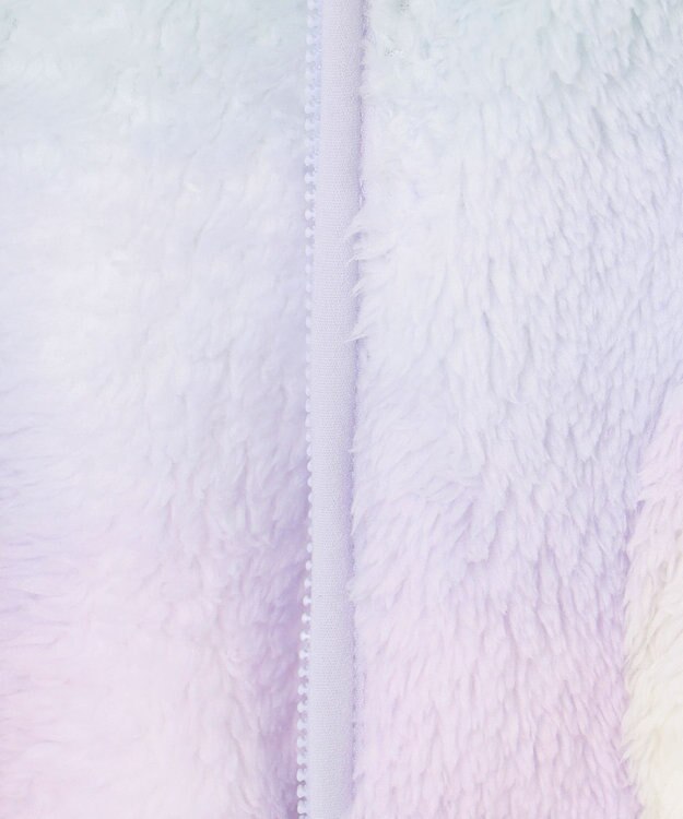 ANY KIDS ネコポケットボアブルゾン レインボー×ミント