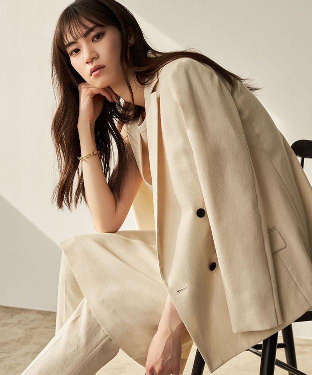 ICB 【人気のため新色追加・洗える】 LooseWeave ジャケット エクリュ系