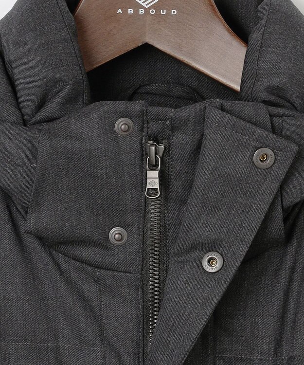 JOSEPH ABBOUD 【フード取り外し可】ライトメリノダウン ブルゾン グレー系