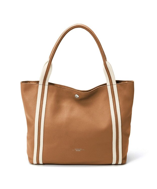 TOPKAPI 【TREASURE TOPKAPI】ソフトシュリンク テープコンビ A4 トート バッグ ブラウン