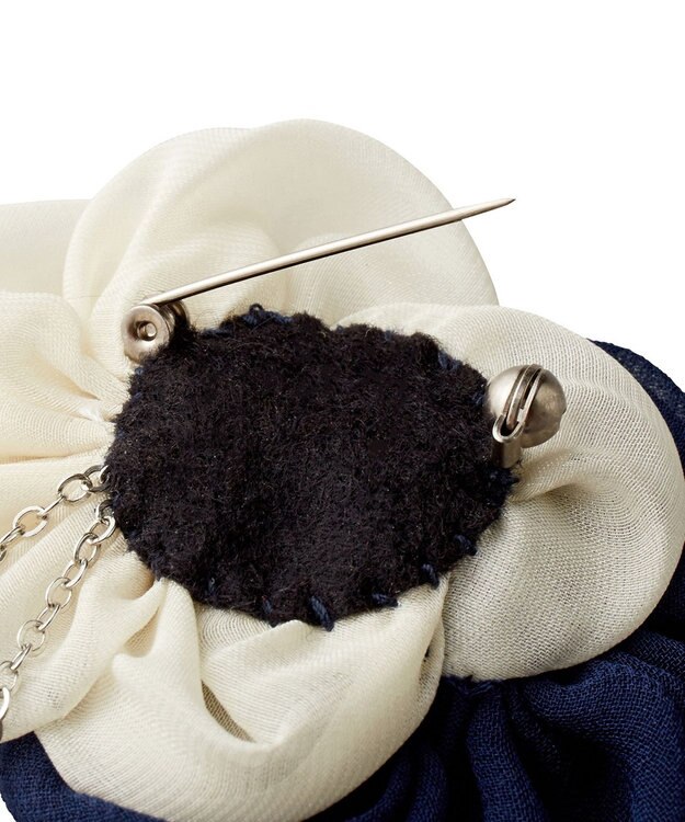 MIKI HOUSE HOT BISCUITS 【ミキハウス】 フォーマル フラワーコサージュ 紺