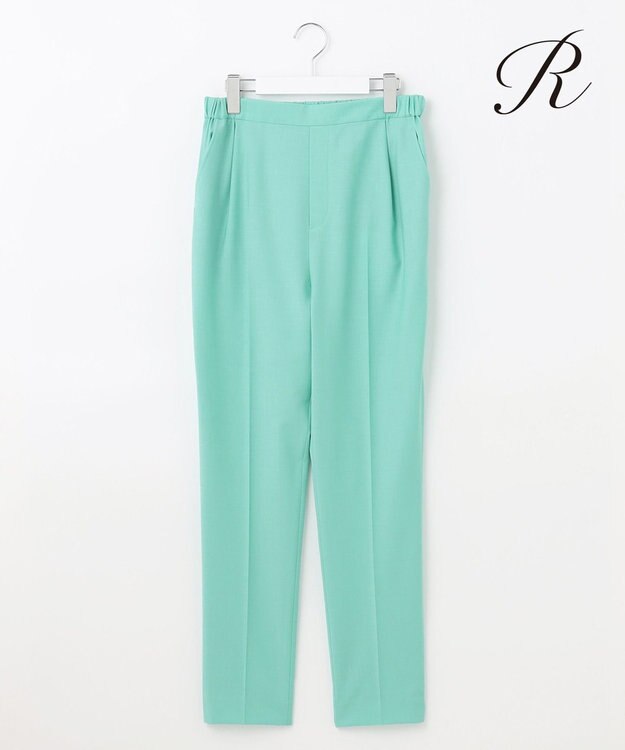 23区 【R(アール)】ウールトロストレッチ パンツ ライトグリーン系