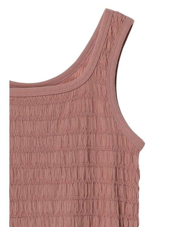 earth music&ecology シャーリングタンクトップ Pink