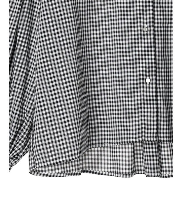 AMERICAN HOLIC ＵＶカット／接触冷感ギャザースリーブブラウス　 Gingham Check