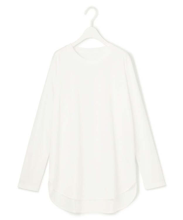 ICB 【WEB限定カラーあり・洗える】 シンプルジャージー ロングスリーブTシャツ オフホワイト系