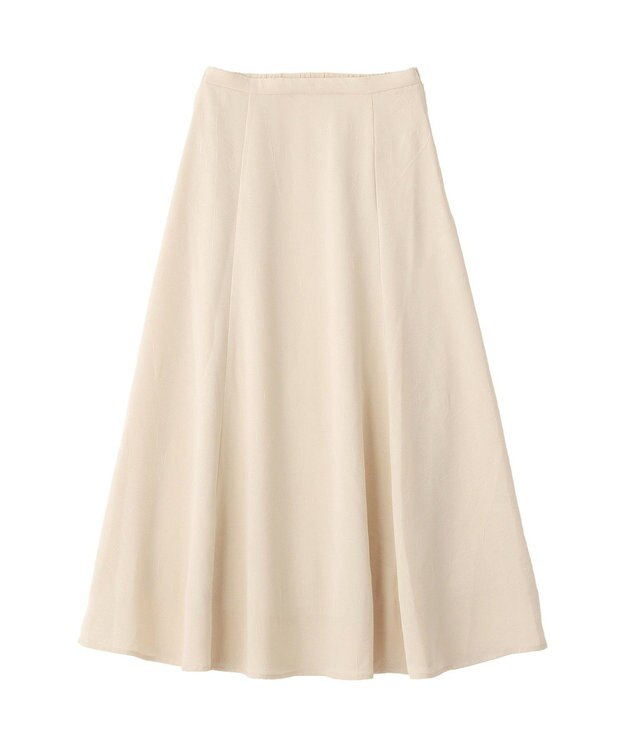 earth music&ecology サテンフレアスカート Ecru