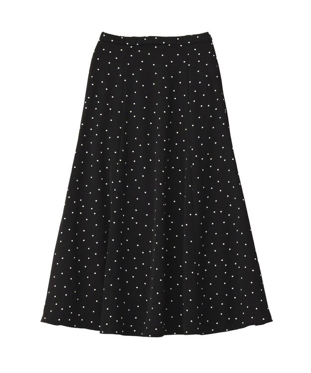 earth music&ecology サテンフレアスカート Black