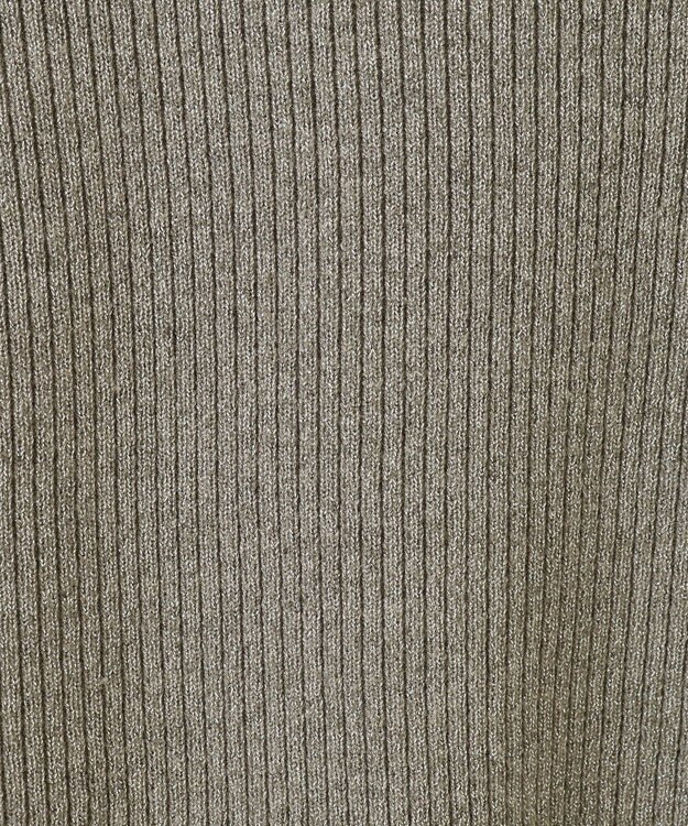 Green Parks もちっと袖配色ボートネックニットプルオーハ Silver