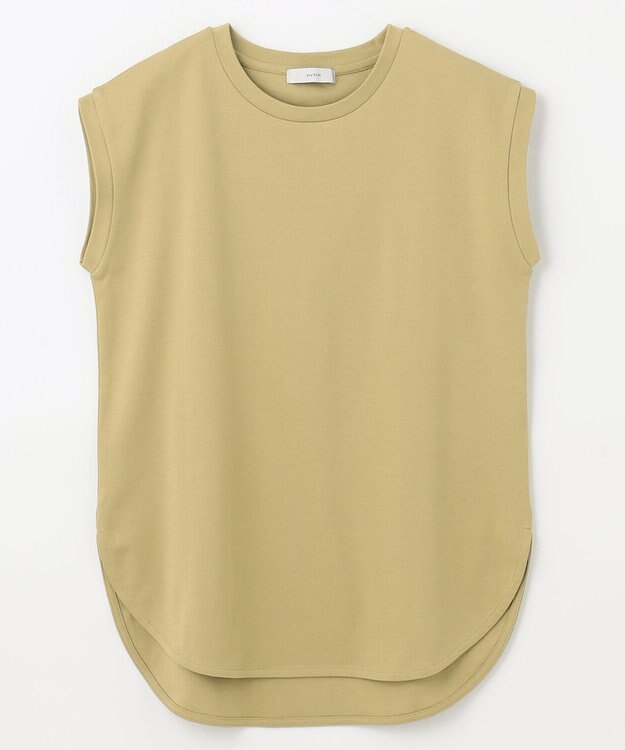 ANY L 【接触冷感/UVケア】ビューティベーシックノースリーブテールTシャツ ダークピスタチオ