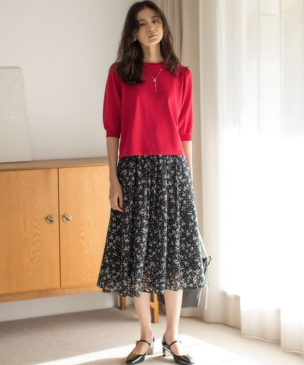 組曲 フラワーメタル ニットTシャツ チェリー