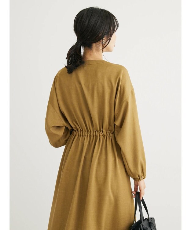 Green Parks ・ＥＬＥＮＣＡＲＥ　ＤＵＥ　イロイロ釦ドロストワンピース Yellow