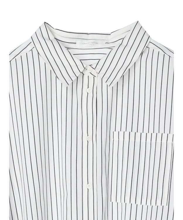 Green Parks ミドル丈シャツワンピース Navy