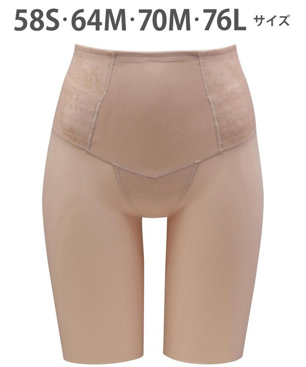 WACOAL ガードル 【肌リフト】 下半身のたるみをリフトアップ スリムなシルエット ロング丈 一枚ばき可能 Qサイズまで対応 大きいサイズ レディース GRC424 /ワコール ベージュ