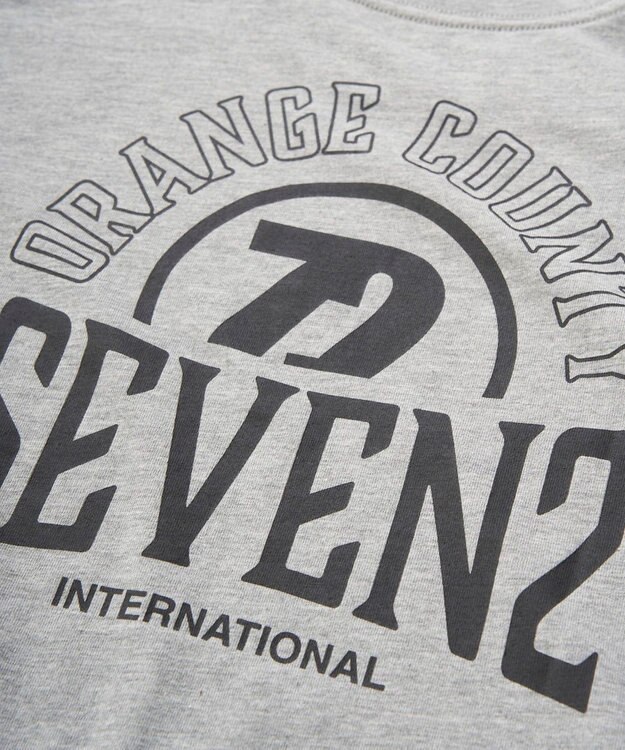 OP／FILA 【SEVEN2】バックプリントデザイン半袖Tシャツ 杢グレー