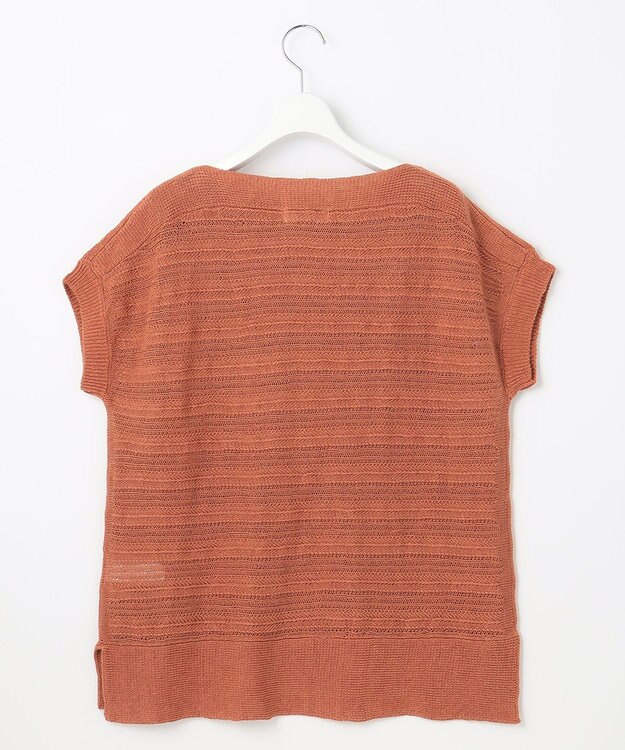 J.PRESS LADIES 【洗える】ヘンプレイヤード ニット オレンジ系