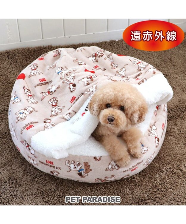 PET PARADISE ディズニー 101匹わんちゃん 丸型寝袋 遠赤外線 《風船柄》 60cm 風船柄