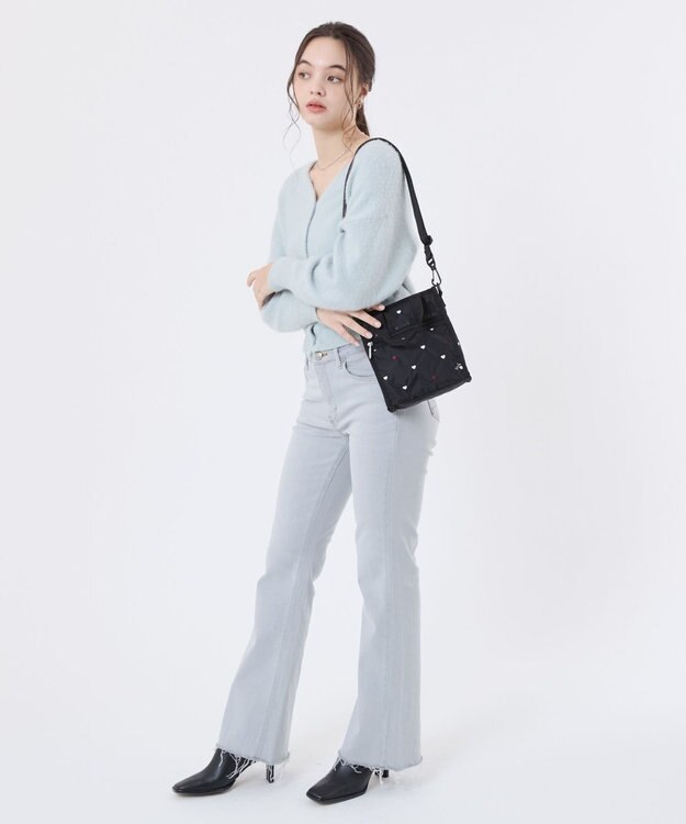 LeSportsac MINI N/S TOTE/レッド/ホワイトハートEMB レッド/ホワイトハートEMB