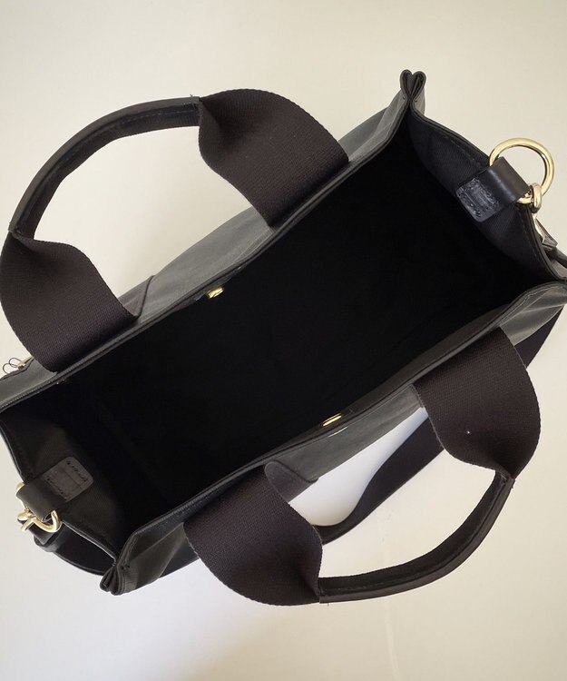 Hekhèr Le Style de Vie 新色追加【日本製 / 2WAY】PUコートコットンキャンバス トートバッグ medium ブラック