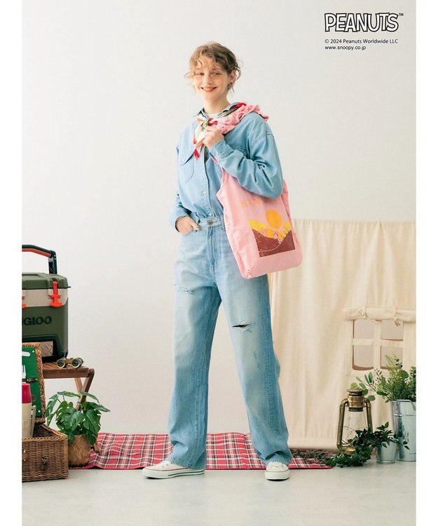 AMERICAN HOLIC ピグメントフリルＢＡＧ／ＰＥＡＮＵＴＳ Pink