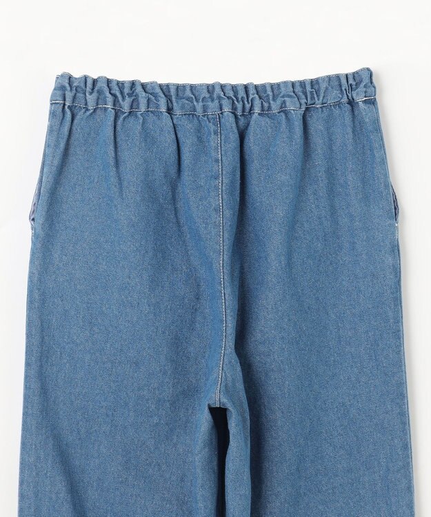 ANY KIDS スカラップ×刺繍デニムパンツ ブルー