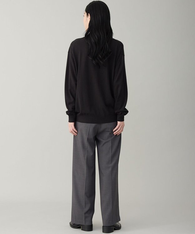 UNFILO MENS 【男女兼用】ソフトサーモ アンチピリングニット ポロ ブラック