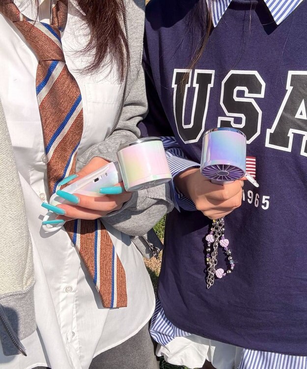 WEGO 【暑さ対策】3WAYペルチェハンディファン ライトパープル