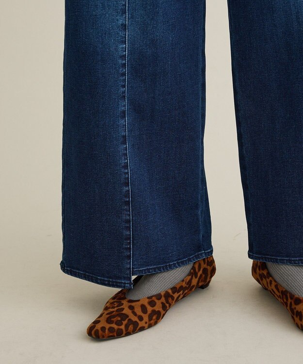 CRAFT STANDARD BOUTIQUE 裏起毛デニムワイドストレートパンツ Indigo