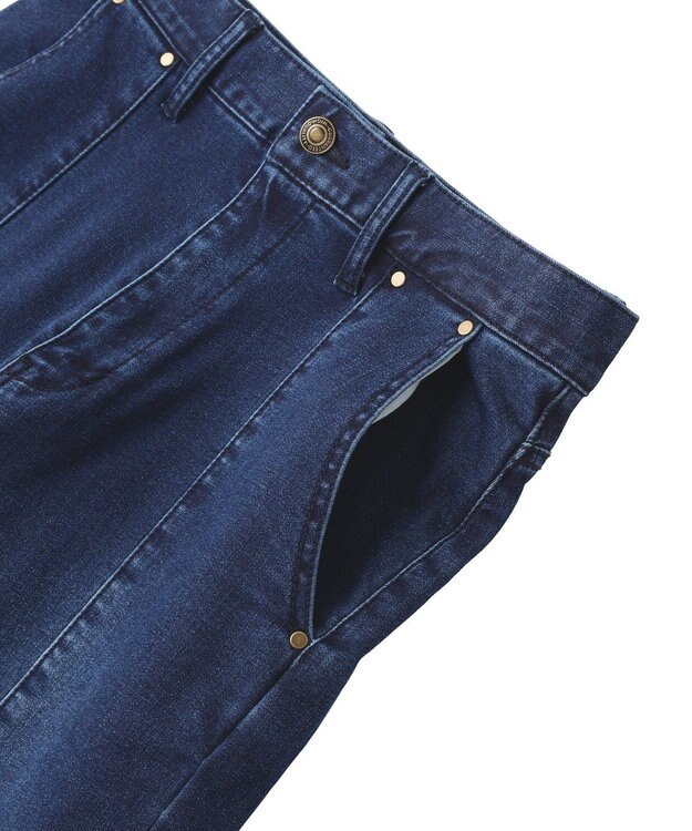 CRAFT STANDARD BOUTIQUE 裏起毛デニムワイドストレートパンツ Indigo