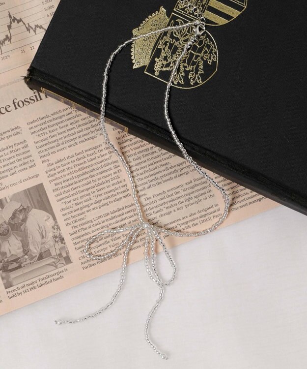 WEGO LビーズBIGリボンネックレス 柄1