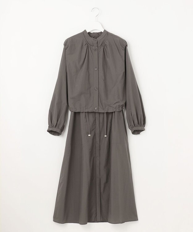 自由区 【UVケア・接触冷感・洗える】3WAYシアー コート スレート