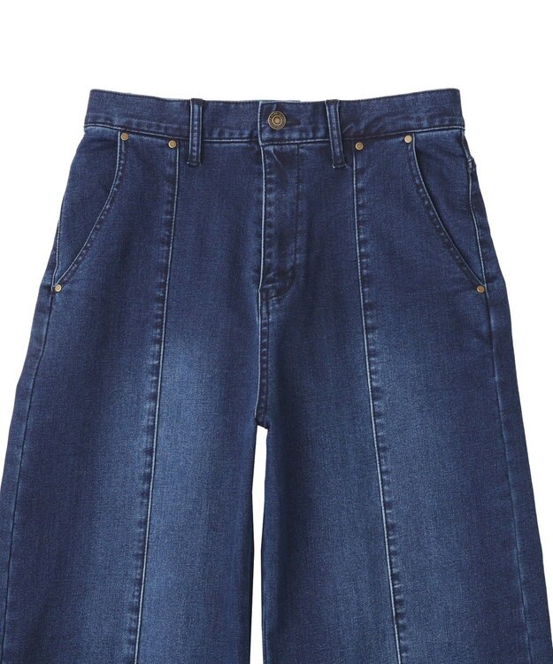CRAFT STANDARD BOUTIQUE 裏起毛デニムワイドストレートパンツ Indigo