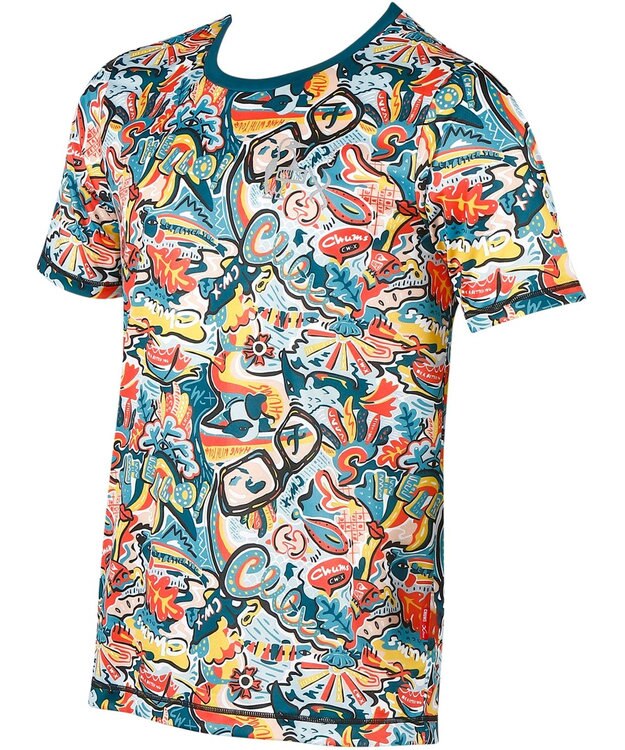 CW-X 【MEN】 CW-X 【CHUMS (チャムス)コラボ】 メンズトップス 薄軽ランニングシャツ 吸汗速乾(本体) UVカット率90％以上(本体) 3分袖 半袖 メンズ LNO510 /ワコール ターコイズ